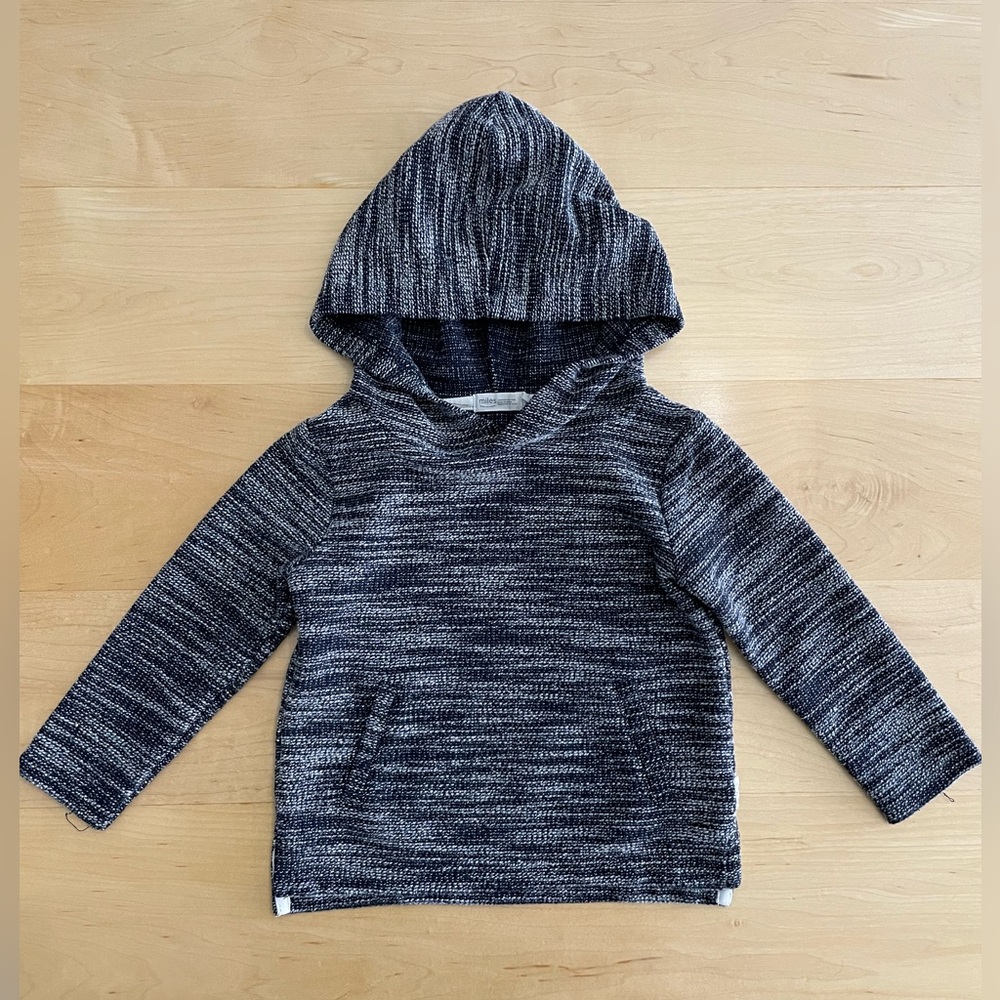 Miles Baby Navy Reverse Space Dye Hoodie